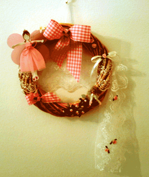 Pink Fairy Wreath - created for a baptising